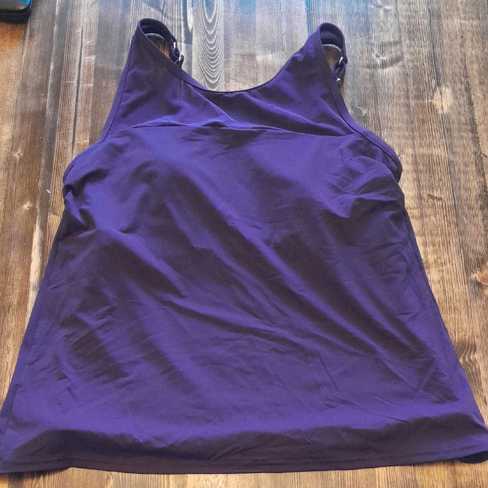 Lands' End Women's Rich Purple Swim Top/Tankini